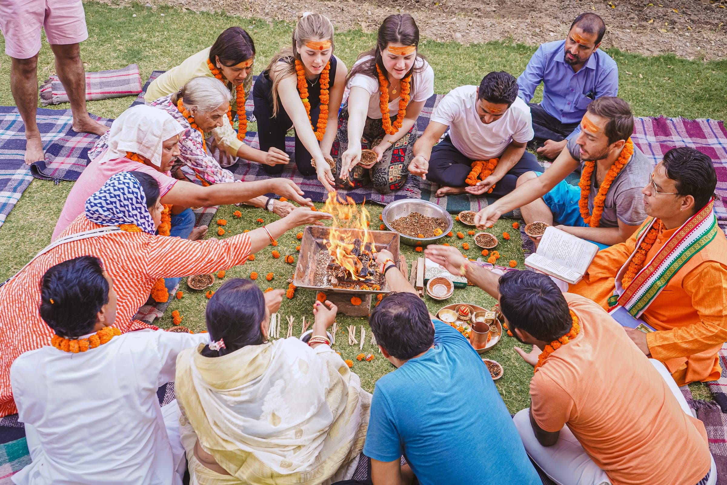 Offerings going into the fire