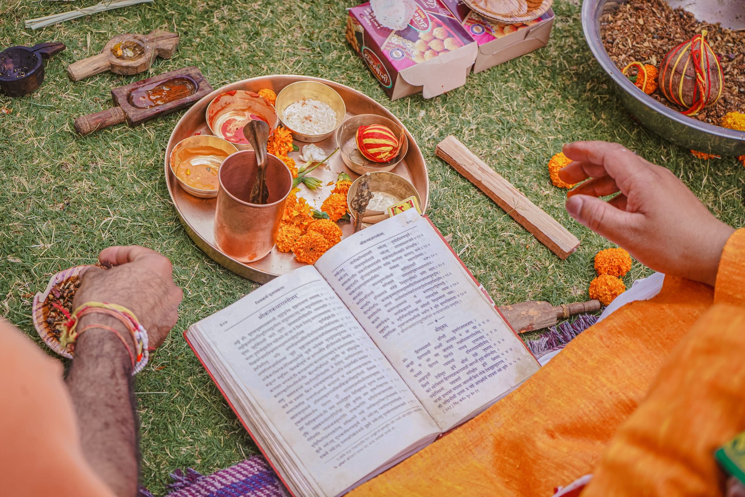 Reading the ceremony from the text