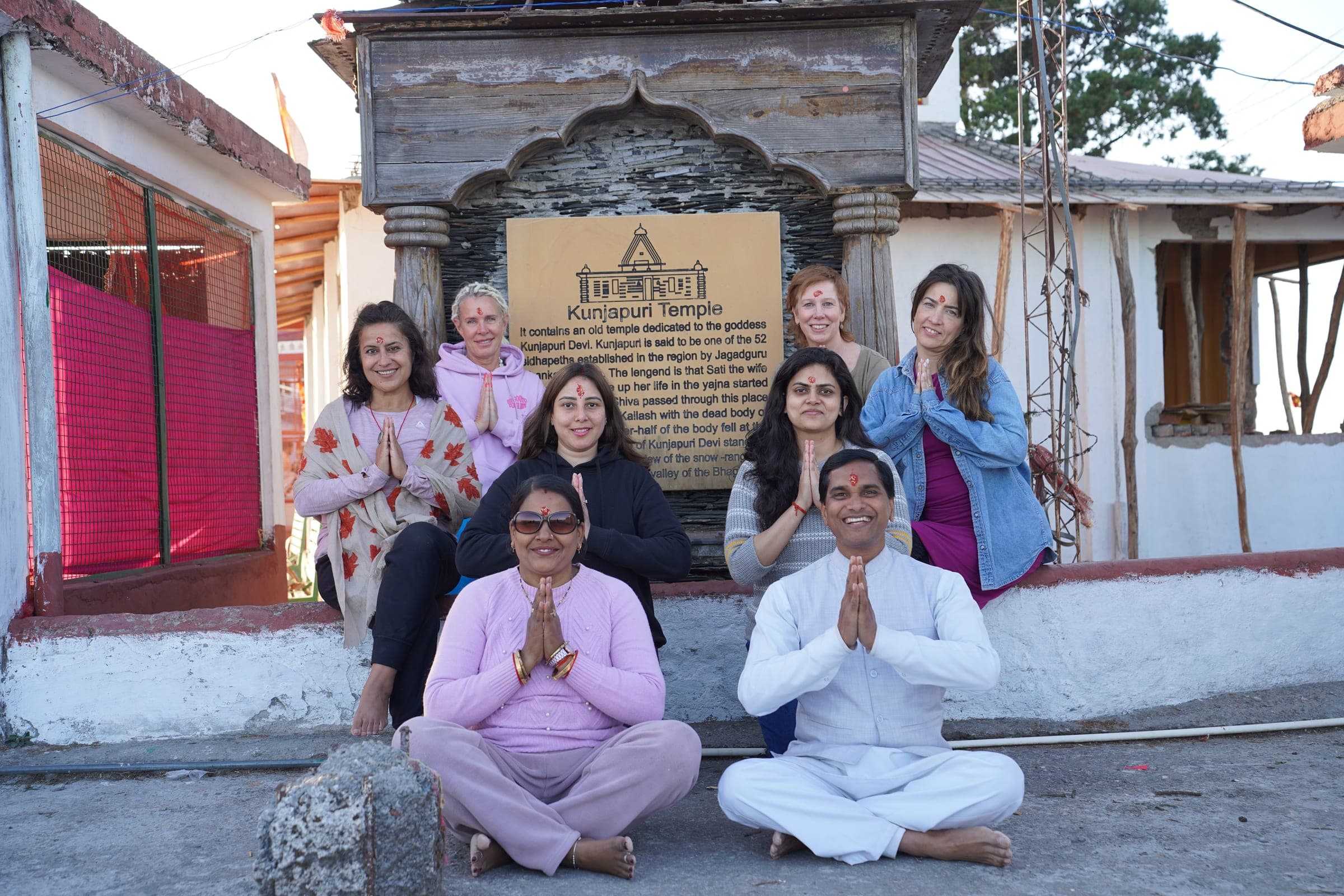 The group at Kunjapuri Temple