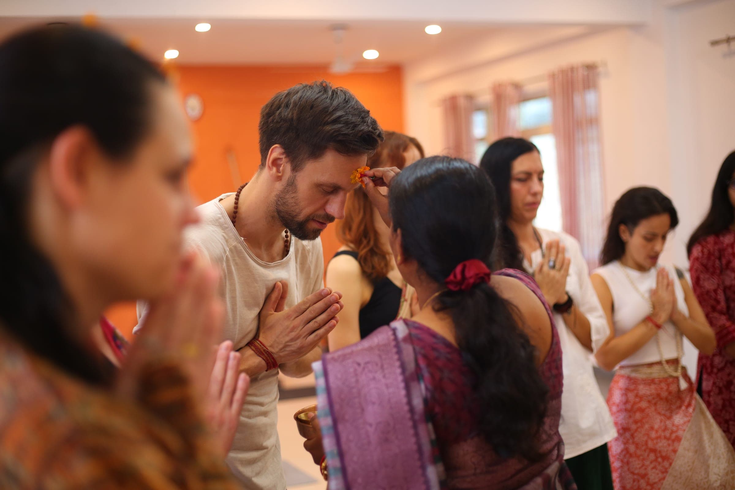 Hands together at the opening ceremony