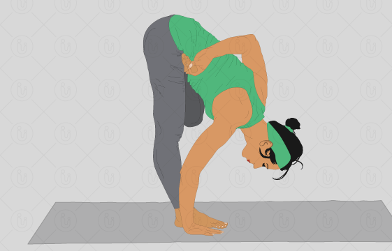 Ardhabadha Padmottanasana