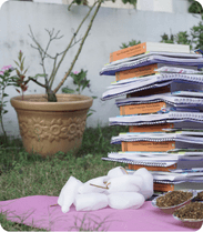 Books used during 100 hour yoga teacher training Rishikesh India